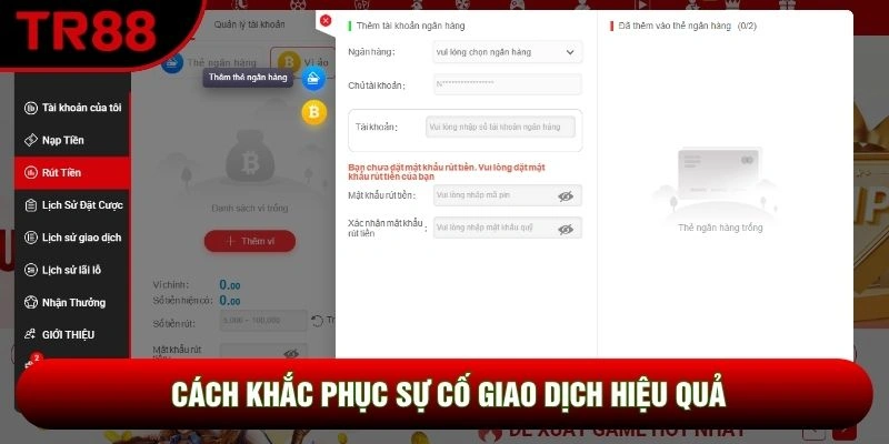Cách khắc phục sự cố giao dịch hiệu quả