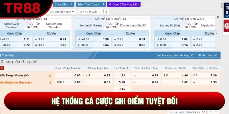 Hệ thống cá cược ghi điểm tuyệt đối Hệ thống cá cược ghi điểm tuyệt đối