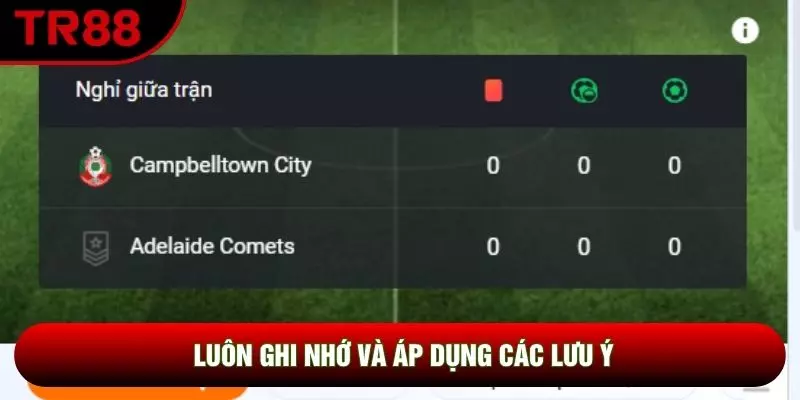 Luôn ghi nhớ và áp dụng các lưu ý Luôn ghi nhớ và áp dụng các lưu ý