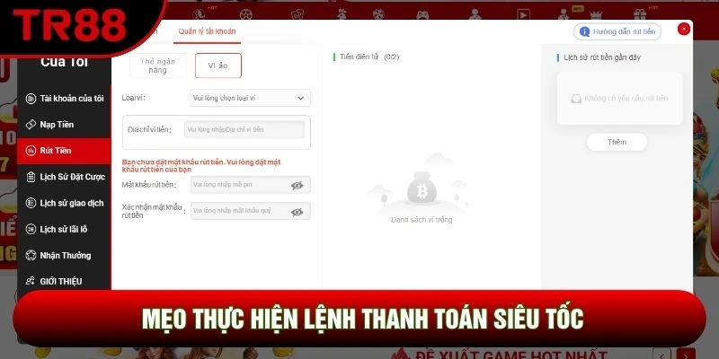 Mẹo thực hiện lệnh thanh toán siêu tốc