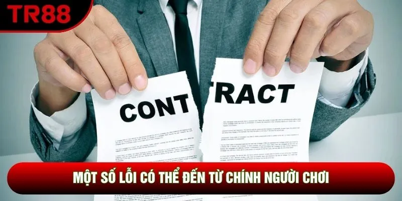 Một số lỗi có thể đến từ chính người chơi Một số lỗi có thể đến từ chính người chơi