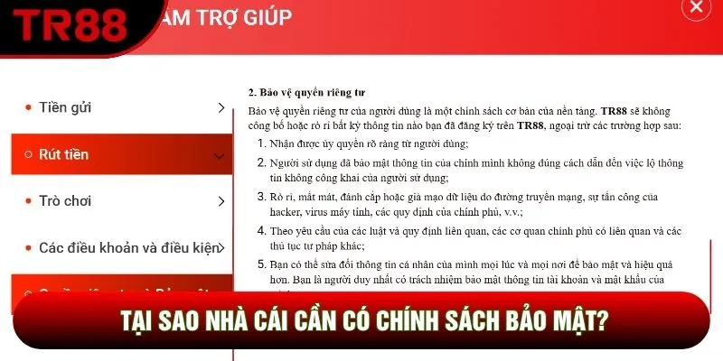 Tại sao nhà cái cần có chính sách bảo mật?