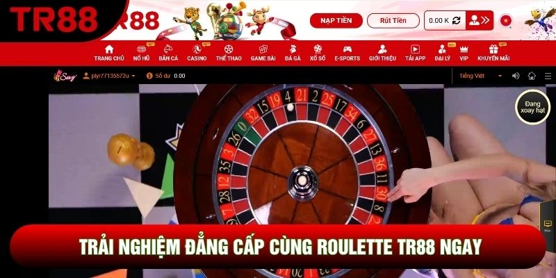 Trải nghiệm đẳng cấp cùng Roulette TR88 ngay